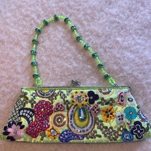 Green Sequins & Beads Evening bag - fun